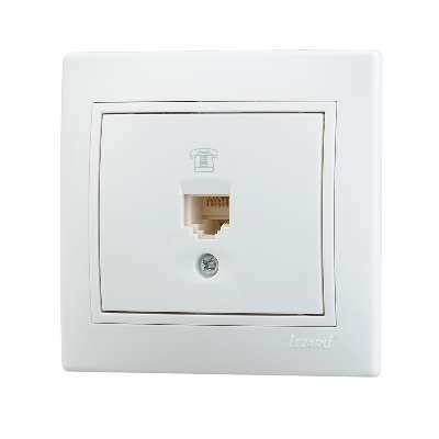 701-0202-137 Розетка 1-м Mira телефонная  RJ11 бел.Lezard