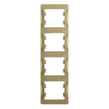 Рамка 4-м Glossa вертик. титан SE GSL000408