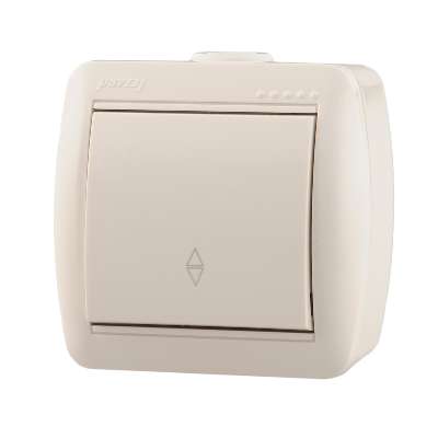 710-0200-105 Выключатель 1-кл. ОП Nata проходн. бел. Lezard