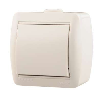710-0200-100 Выключатель 1-кл. ОП Nata бел. Lezard