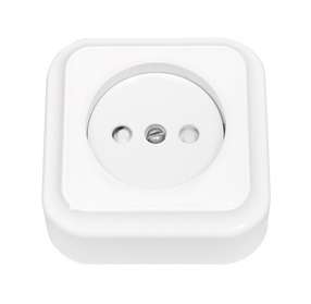 Розетка 1-м ОП РА16-279 без заземл. со шторками белый Без НДС п.п.1,16 п.1ст.118 НК