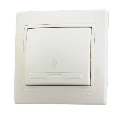 701-0303-105 Выключатель 1-кл. Mira проходной крем.Lezard