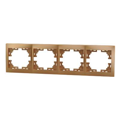 Рамка 4-м Мира горизонт. метал. зол. Lezard 701-1300-149