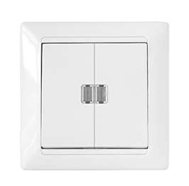 Выключатель 2-кл. С5 10-815 с подсветкой белый Без НДС п.п.1,16 п.1ст.118 НК