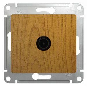 Розетка телевизионная проходная TV 1-м СП Glossa 4дБ механизм дуб SE GSL000592