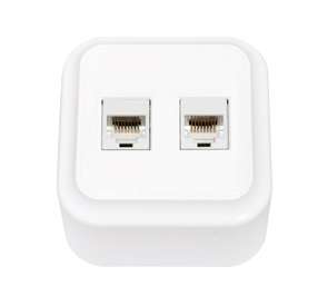 Розетка 2-м ОП РК216-005 компьютерная белый Без НДС п.п.1,16 п.1ст.118 НК