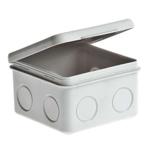 Коробка распр.О/П 80х80x50 без г/в с откидной крышкой IP54 Рувинил 67039