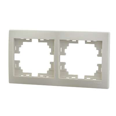 701-0300-147 Рамка 2-м Mira гориз.крем.Lezard