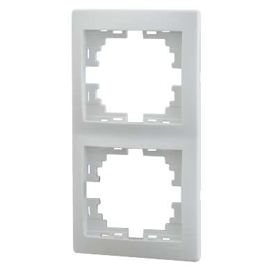 701-0200-152 Рамка 2-м Mira верт.бел. Lezard