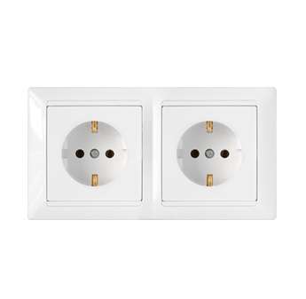 Розетка 2-м РС16-355 с заземл. на шинах, белый Без НДС п.п.1,16 п.1ст.118 НК