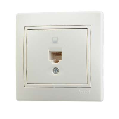 701-0303-139 Розетка 1-м Mira компьютерная RJ-45 крем. Lezard