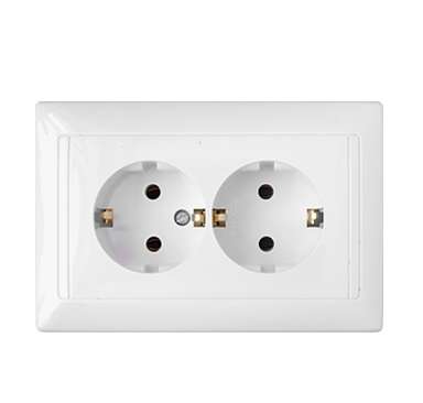 Розетка 2-м РС16-313 с заземл., белый Без НДС п.п.1,16 п.1ст.118 НК