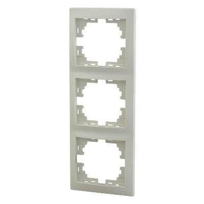 701-0300-153 Рамка 3-м Mira верт.крем.Lezard