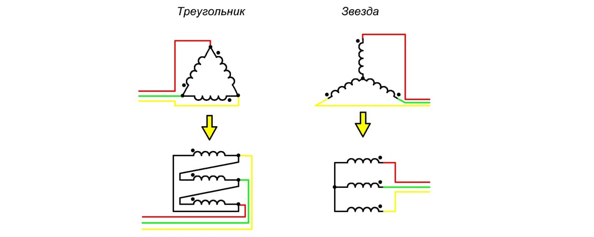 Схема звезда и треугольник