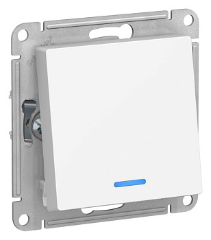 Переключатель проходной 1-кл. СП AtlasDesign 10А IP20 (сх. 6а) 10AX с подсветкой механизм лотос SE ATN001363
