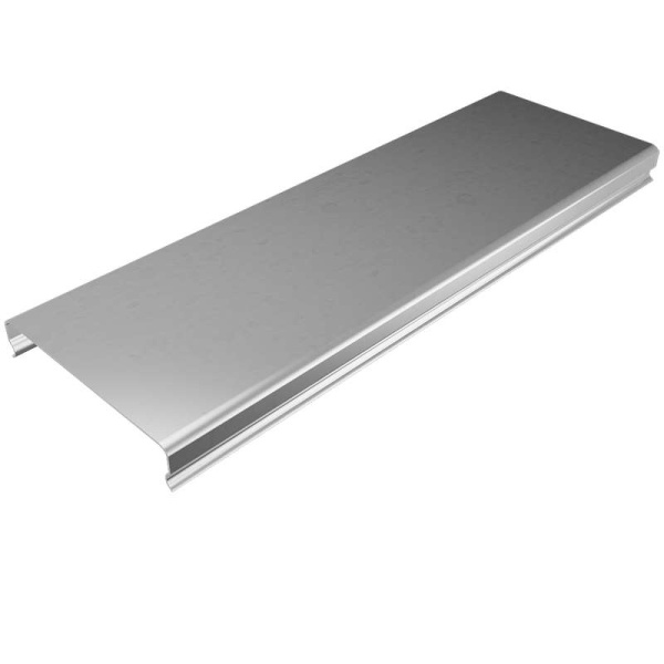 Крышка для лотка осн.100 L3000 сталь 0.55мм KLplus100х0.55х3000 "ПЛЮС" оцинк. КМ PL0391