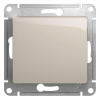 Кнопка нажимная 1-кл. СП Glossa 10А IP20 (сх. 1) 10AX механизм молочный SE GSL000915