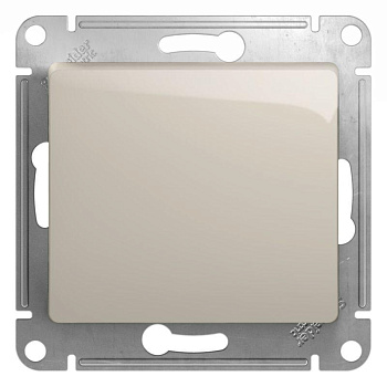 Кнопка нажимная 1-кл. СП Glossa 10А IP20 (сх. 1) 10AX механизм молочный SE GSL000915
