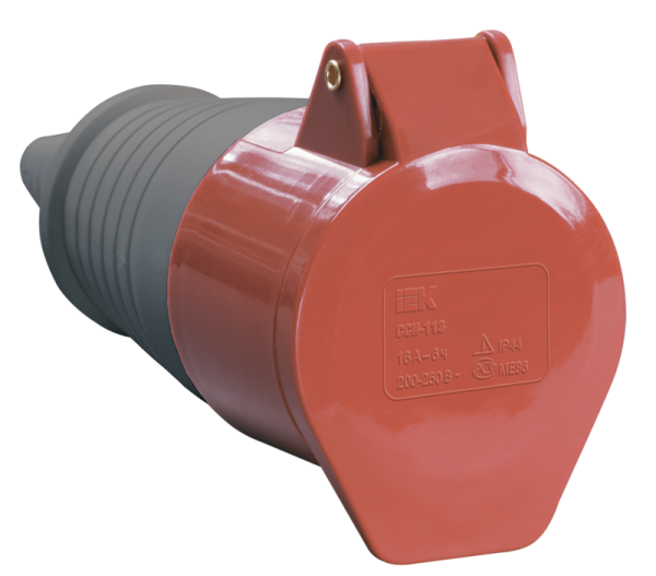 Розетка кабельная 32А 380В 3P+PЕ ССИ-224 IP44 ИЭК PSR22-032-4