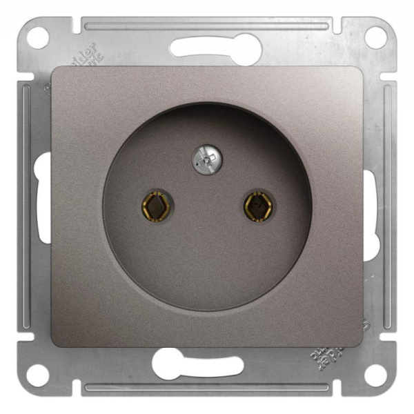 Розетка 1-м СП Glossa 16А IP20 без заземл. механизм платина SE GSL001241