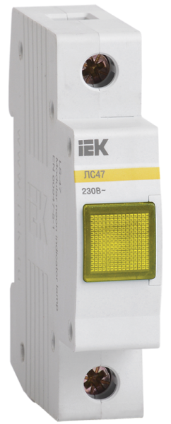 Лампа сигнальная ЛС-47 жел. ИЭК MLS10-230-K05