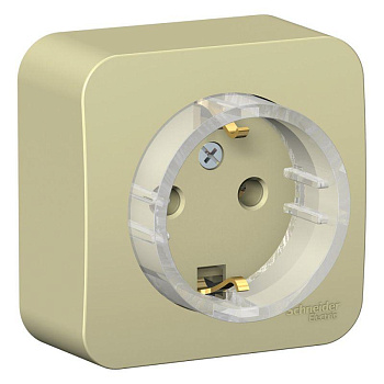 Розетка 1-м ОП Blanca 16А IP20 250В с заземл. без защ. шторок с изолир пласт. беж. SE BLNRA110117