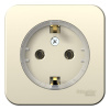 Розетка 1-м ОП Blanca 16А IP20 250В с заземл. без защ. шторок с изолир пласт. молочн. SE BLNRA110112
