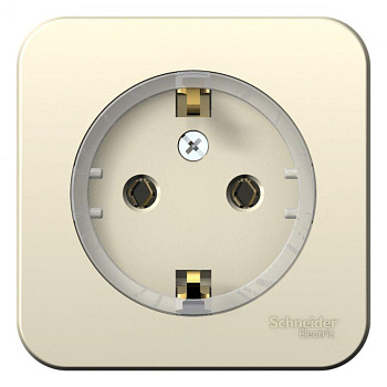 Розетка 1-м ОП Blanca 16А IP20 250В с заземл. без защ. шторок с изолир пласт. молочн. SE BLNRA110112