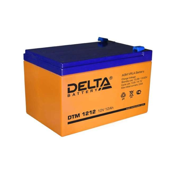 Аккумулятор 12В 12А.ч Delta DTM 1212