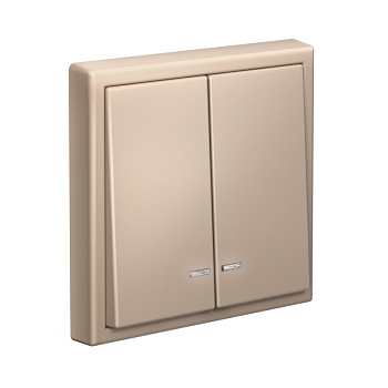 Выключатель 2-кл. ArtGallery (сх. 5а) 10AX с подсветкой механизм песочн. SE GAL001253