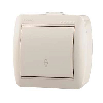 710-0200-105 Выключатель 1-кл. ОП Nata проходн. бел. Lezard