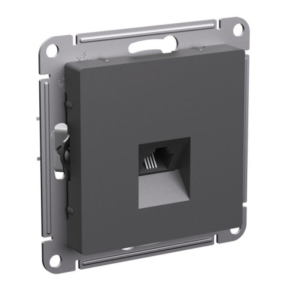 Розетка телефонная 1-м СП AtlasDesign RJ11 механизм базальт SE ATN001481