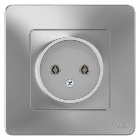 Розетка 1-м СП BLANCA 16А 250В без шторок без заземл. алюм. SchE BLNRS000013