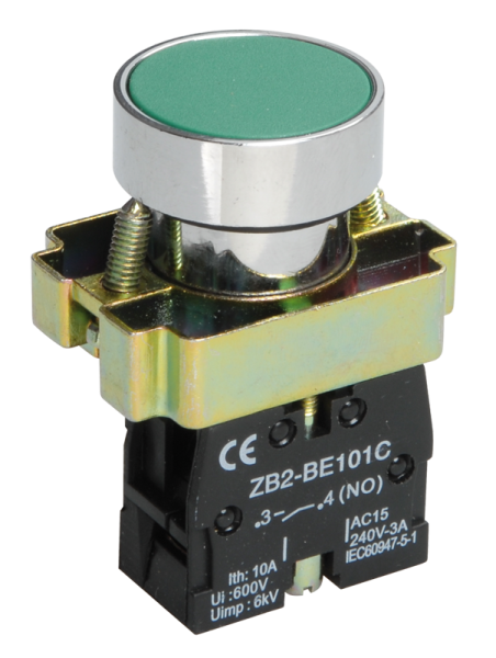 Кнопка LAY5-BA31 без подсветки зел. 1з ИЭК BBT60-BA-K06
