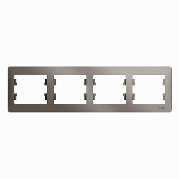 Рамка 4-м Glossa горизонт. платина SЕ GSL001204
