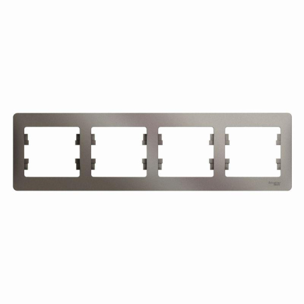 Рамка 4-м Glossa горизонт. платина SЕ GSL001204