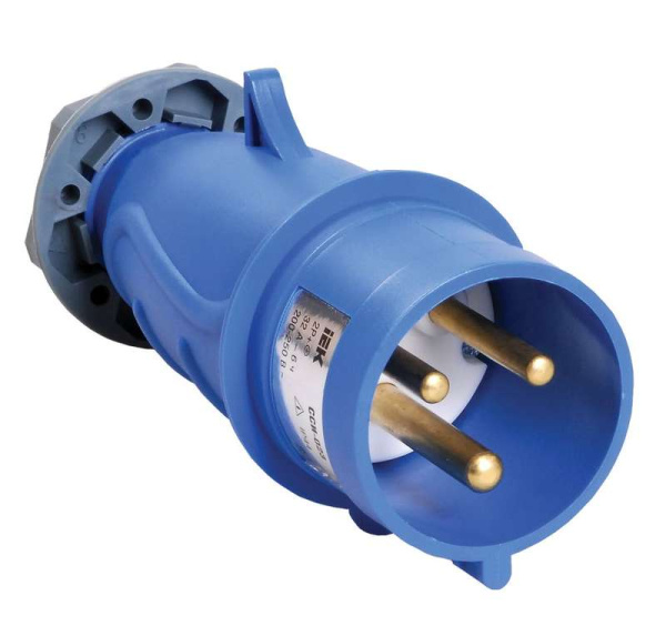 Вилка эл. каб. 32А 2P+PE 220В IP44 MAGNUM ССИ-023 ИЭК PSN01-032-3