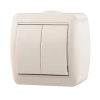710-0200-101 Выключатель 2-кл. ОП Nata бел. Lezard