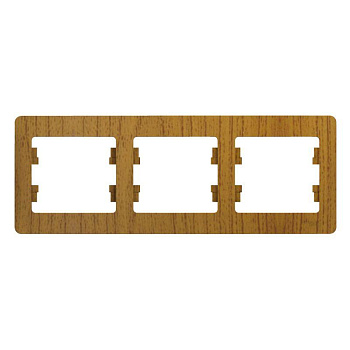 Рамка 3-м Glossa горизонт. дер. дуб SE GSL000503
