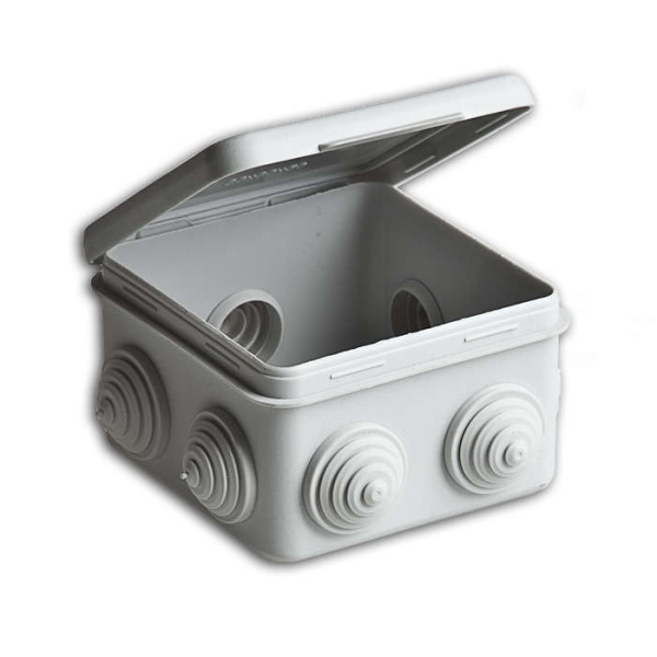 Коробка распр.О/П 80х80x50 с откидной крышкой IP54 Рувинил 67040М