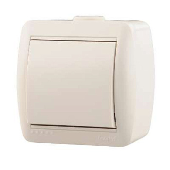 710-0200-100 Выключатель 1-кл. ОП Nata бел. Lezard