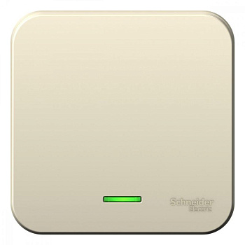 Выключатель 1-кл. ОП Blanca 6А IP20 (сх.1) 250В с подсветкой с изолир. пластиной молочный SE BLNVA061112