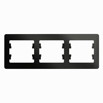 Рамка 3-м Glossa горизонт. антрацит SЕ GSL000703