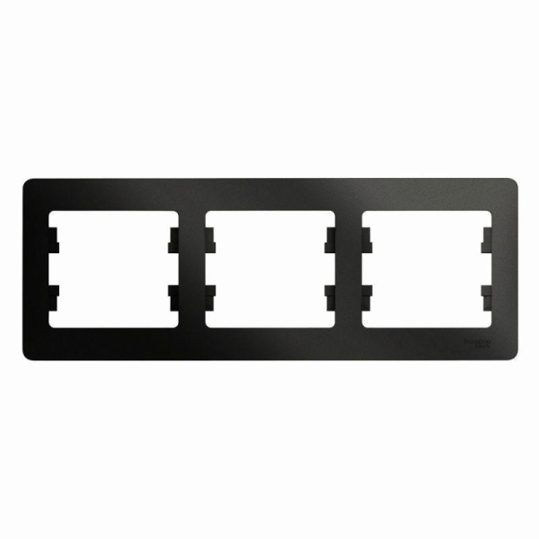 Рамка 3-м Glossa горизонт. антрацит SЕ GSL000703