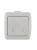 710-0200-106 Выключатель 2-кл. ОП Nata проходн. бел. Lezard