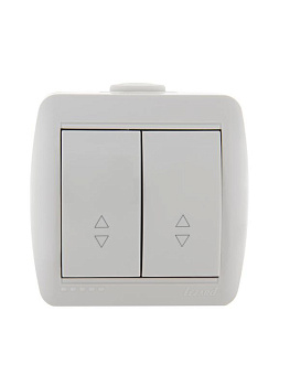 710-0200-106 Выключатель 2-кл. ОП Nata проходн. бел. Lezard