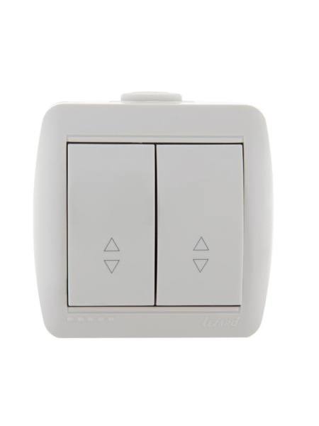 710-0200-106 Выключатель 2-кл. ОП Nata проходн. бел. Lezard