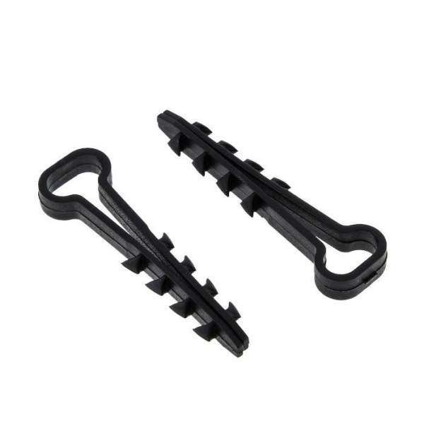 Дюбель-хомут d5-10мм для плоского кабеля полипропилен черн. (уп.50шт) EKF plc-cd-5x10b