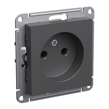 Розетка 1-м СП AtlasDesign 16А IP20 без заземл. без защ. шторок механизм базальт SE ATN001441