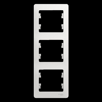 Рамка 3-м Glossa вертик. бел. SE GSL000107